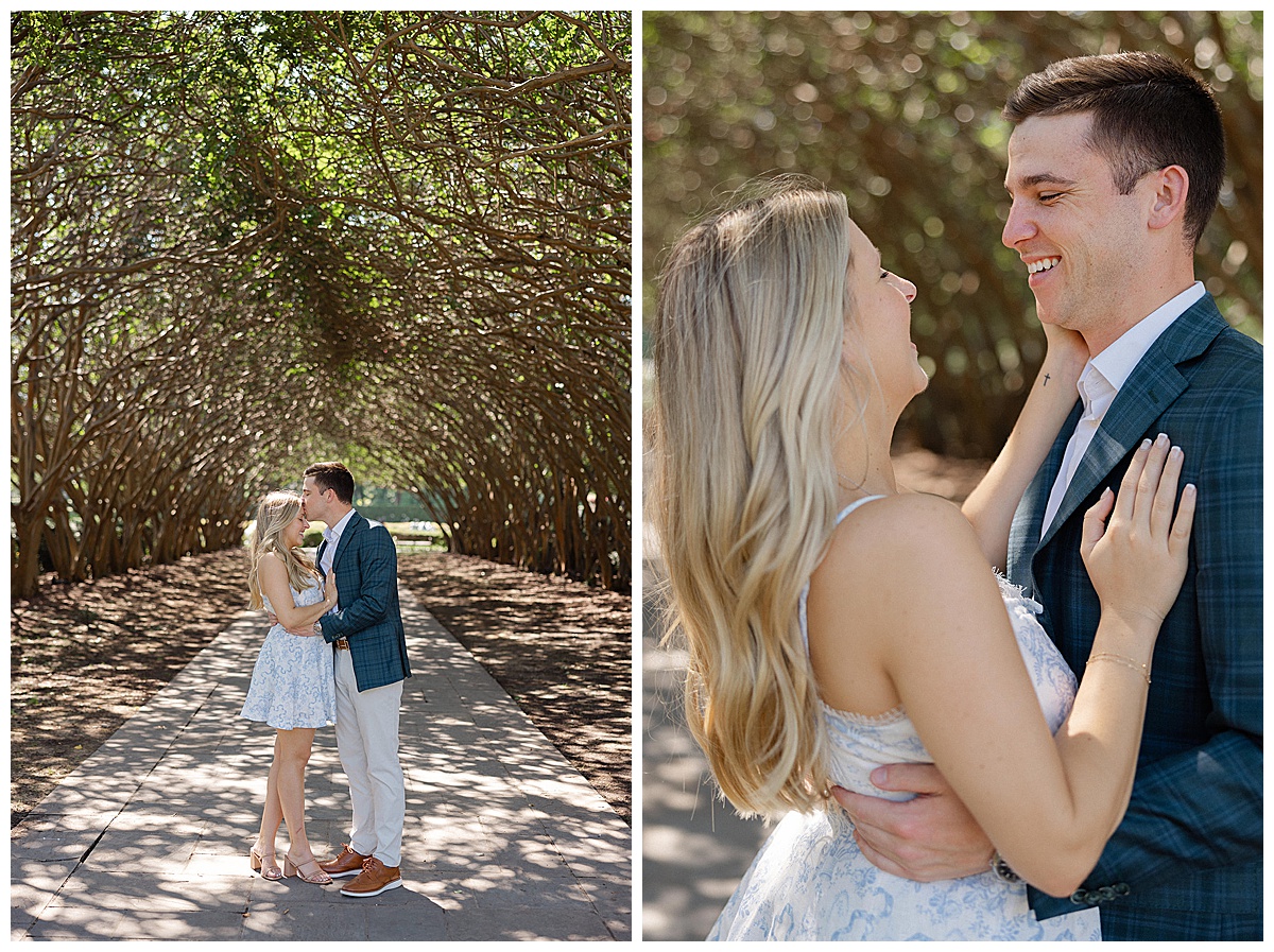 Rachel and Luke's engagement session at The Dallas Arboretum